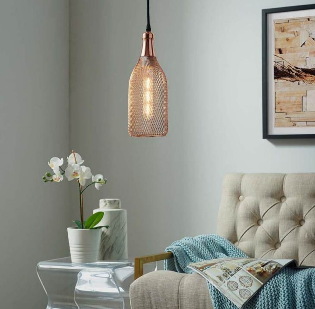 Metal Mesh Pendant Rosegold - 01