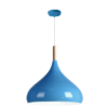 Modern Big Bowl Style Color Pendant Light Blue