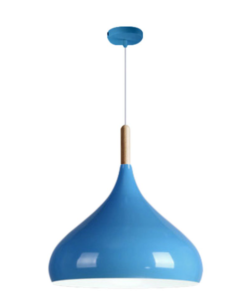 Modern Big Bowl Style Color Pendant Light Blue