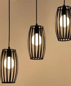 Pendant Light - Row of Three - Black