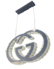 Modern Gucci Shape Luxury Crystal Hanging LED Chandelier Light