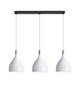 Modern Small Bowl Style Pendant Light - Long Strip 3 Cover - White