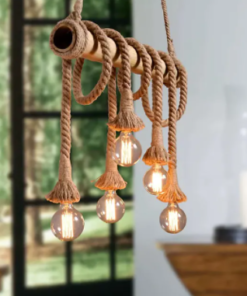 Vintage Rope bamboo Pendant Lights