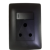 4x2 Single Wall Socket Charcoal S2-197