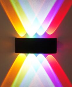 Modern Indoor-Outdoor Double Sided LED Lighting Wall Light Black( RGB)
