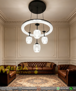 Pendant Lamp black and crystal