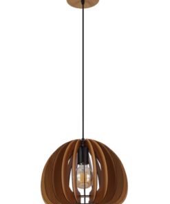 Round Wooden Pendant Light