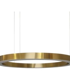 Hoop Brushed Brass  LED Ring Pendant Light