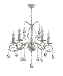 Chandelier Crystal- 8 bulbs white