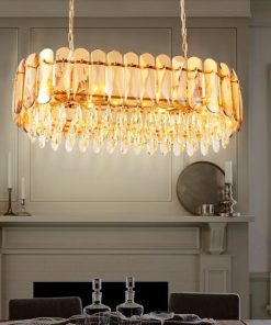 gold oval chandelier