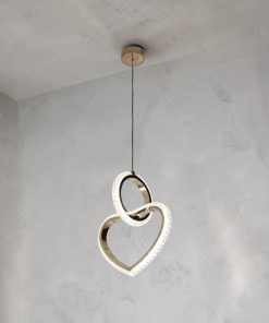 The Future Light K-LED-485-2 is a modern pendant light featuring a black and crystal oval design.