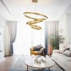 Modern 3-colour LED ring light circular chandelier