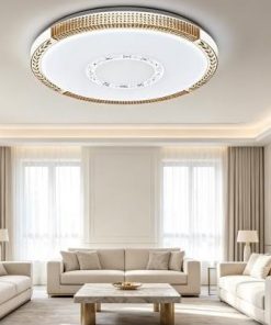 gold and silver crystal LED ceiling light